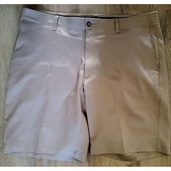 PGA TOUR Golf Shorts Chino SZ 38 Dark Tan 9" Inseam Polyester Pockets Comfort - Picture 3 of 7